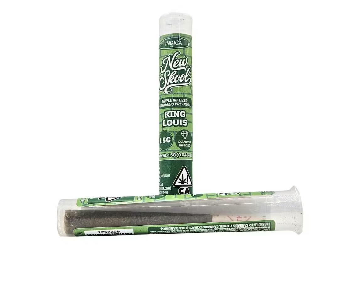 NEW SKOOL | INDICA | KING LOUIS | 1.5G | INFUSED | PRE ROLL