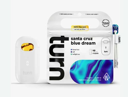 TURN UP | SANTA CRUZ BLUE DREAM | 1G | LIVE RESIN | AIO