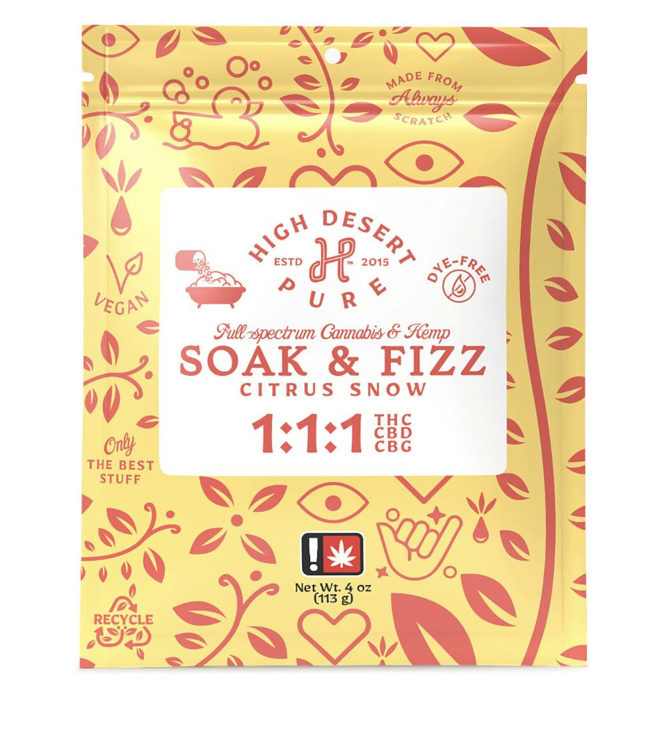 HIGH DESERT | CITRUS SOAK AND FIZZ | 100MG THC : 100MG CBD : 100MG CBG