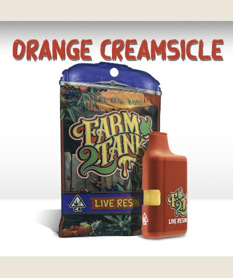 FARM 2 TANK | SATIVA | ORANGE CREAMSICLE | 1G | LIVE RESIN | AIO