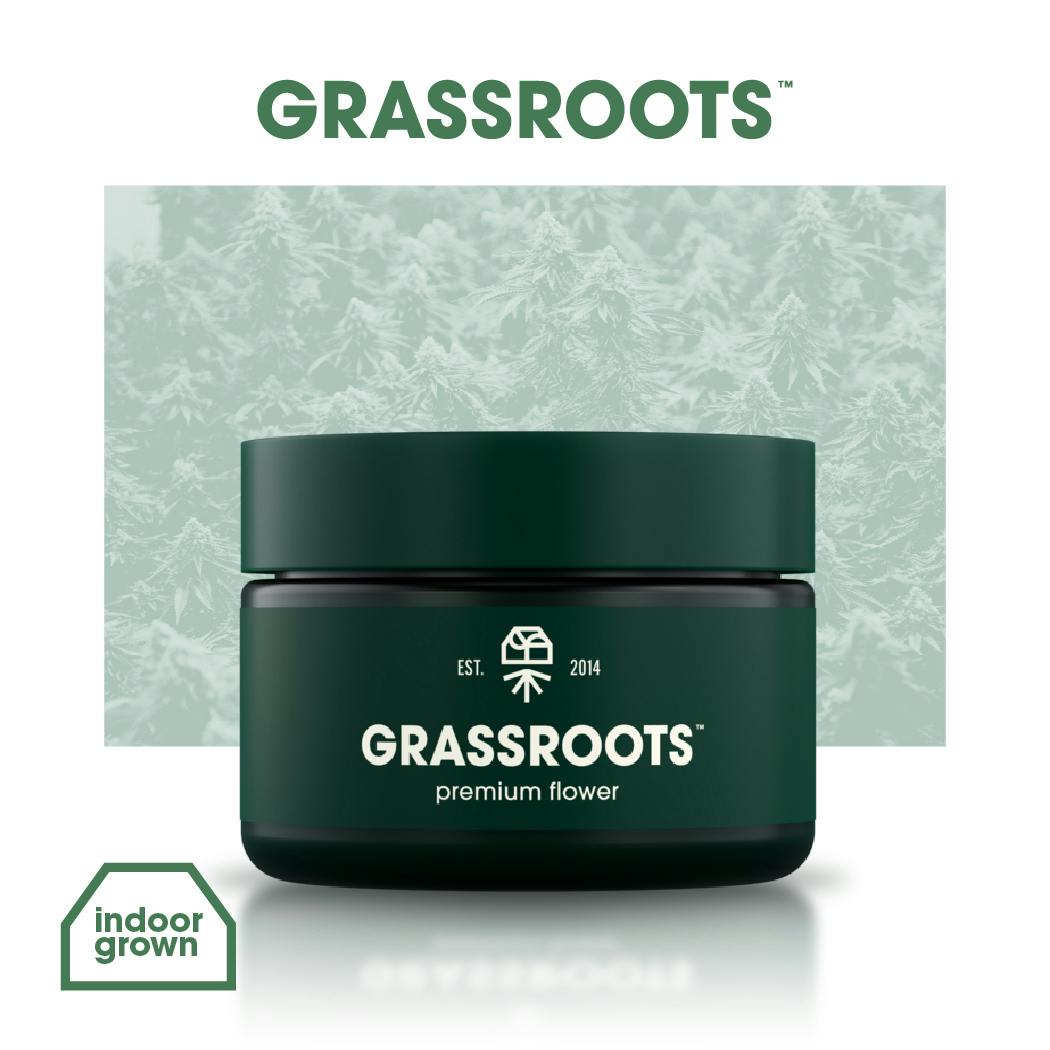 Grassroots Prepack Whole Flower 3.5g - Indica : Facetz #12