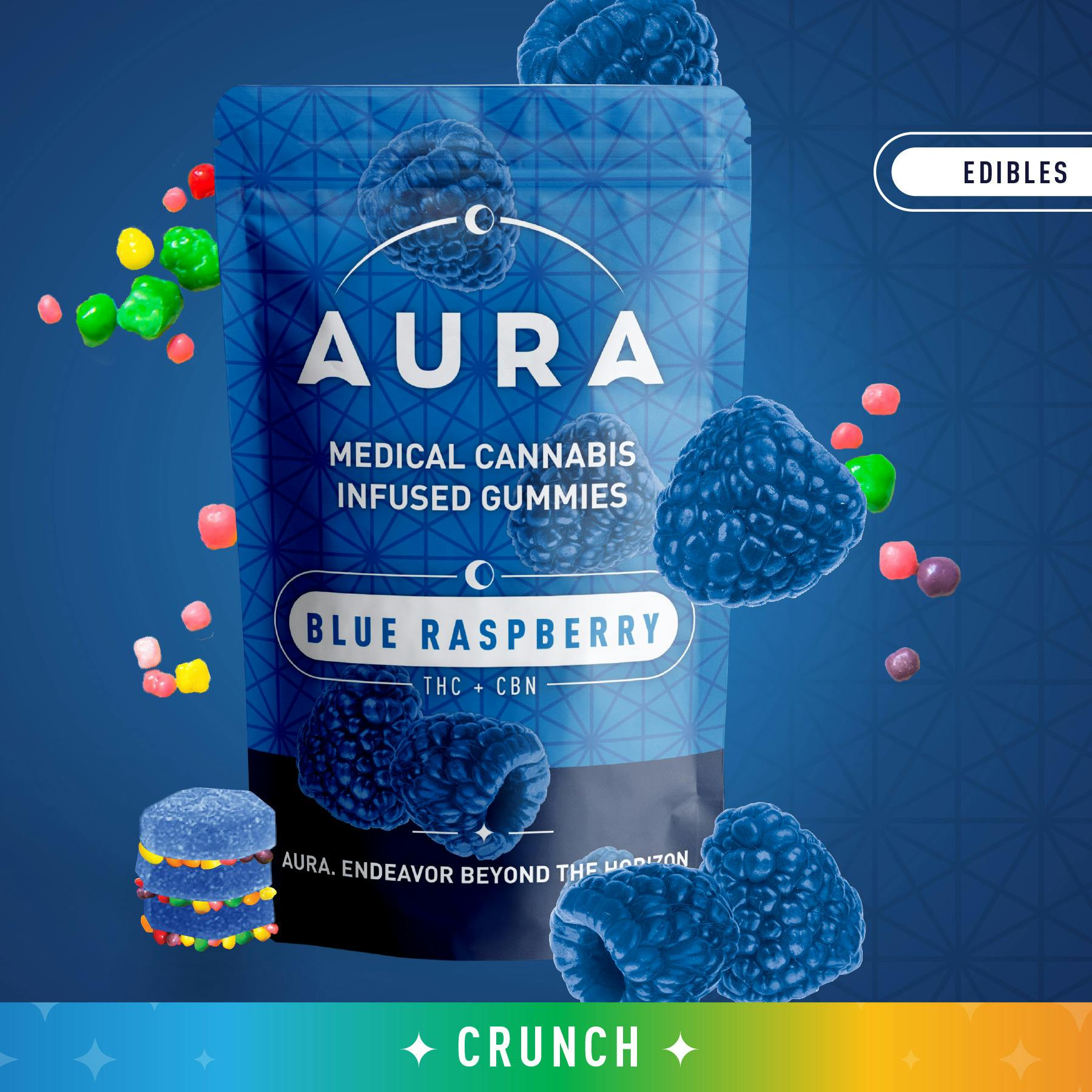 Blue Raspberry Crunch + CBN | Gummies | [529.27mg]