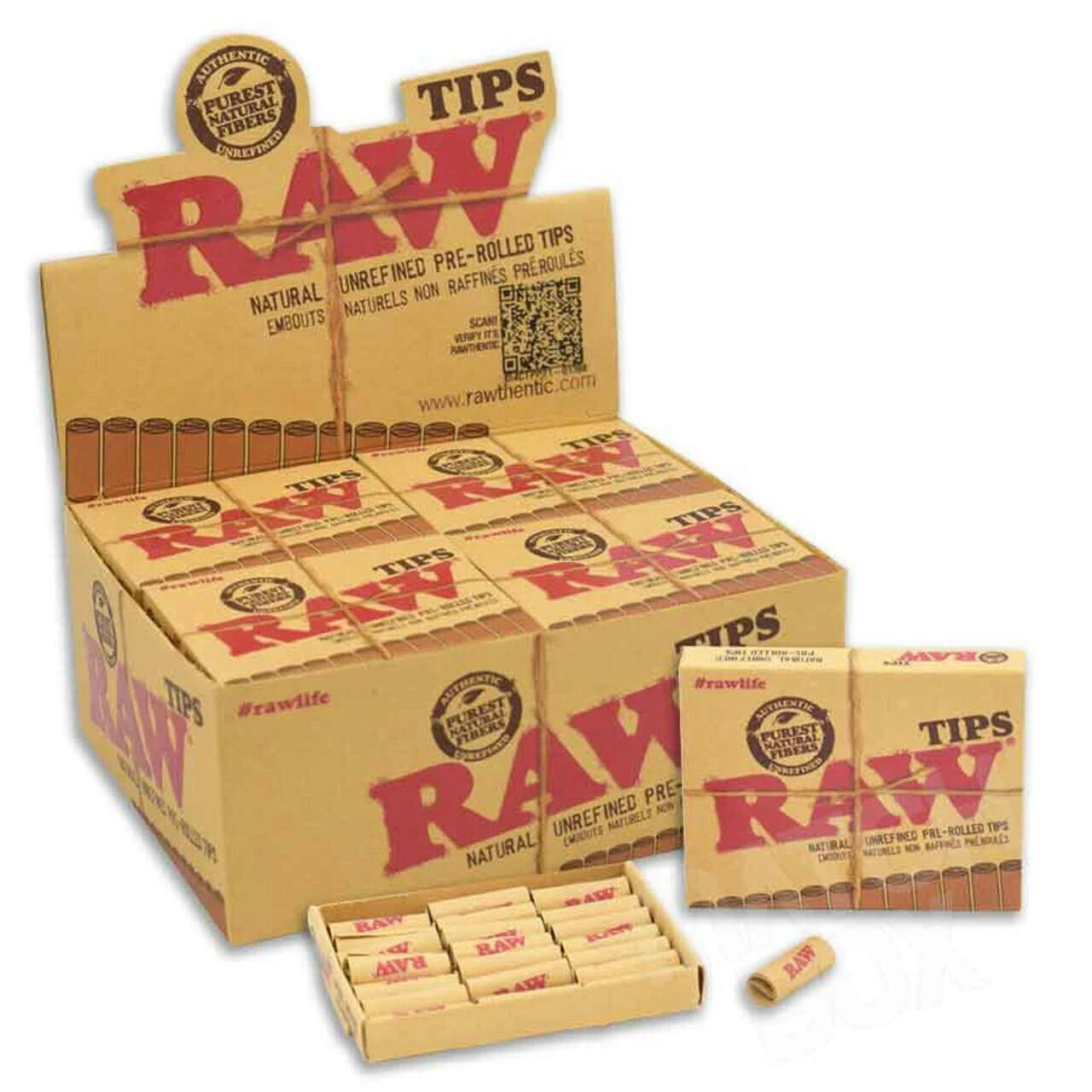 RAW - 20pk Pre-Rolled Tips at ROOTDOWN