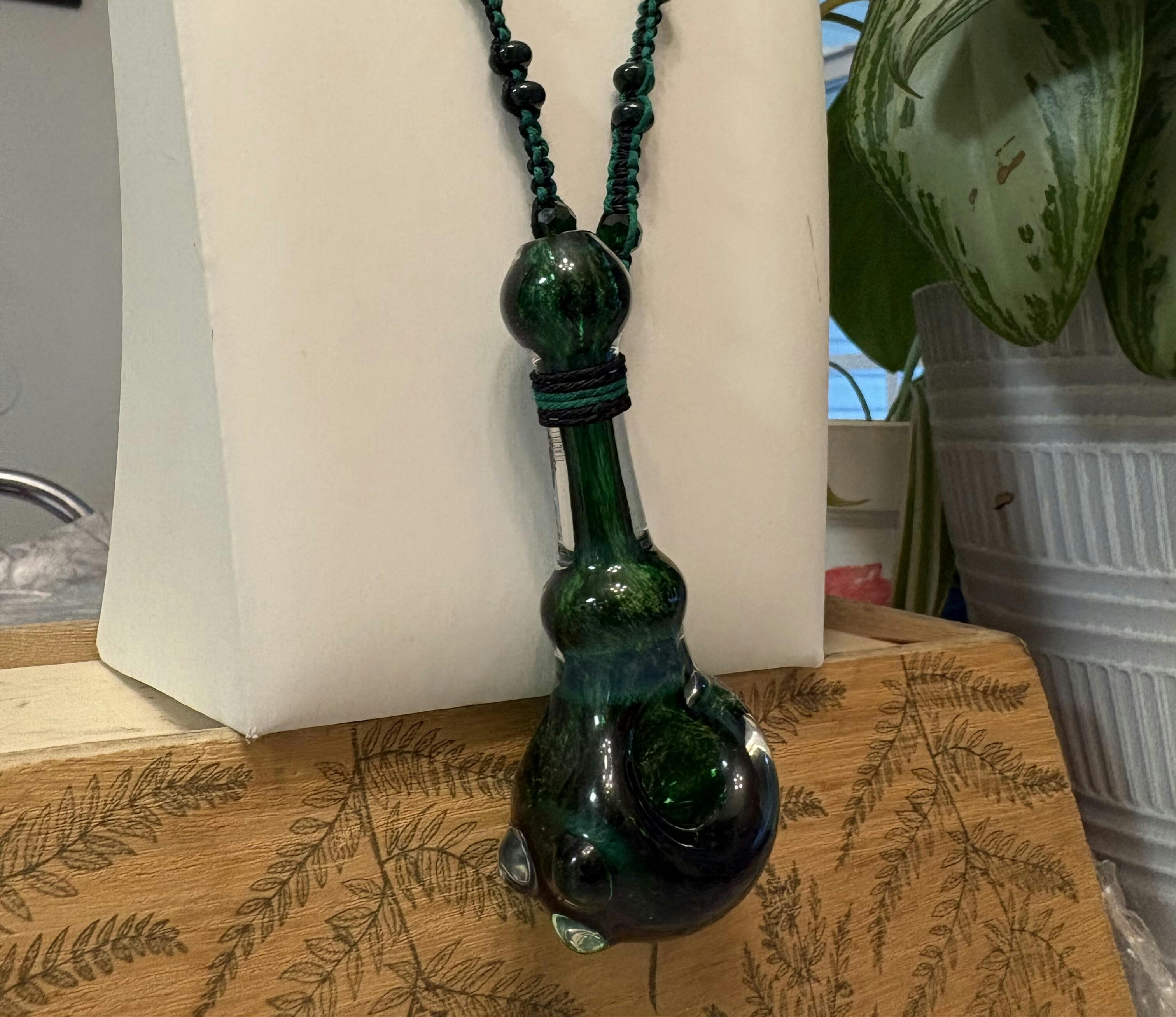 Handmade by Sarah Beth - Heavy Green Spoon w/Hemp - Assorted Colors