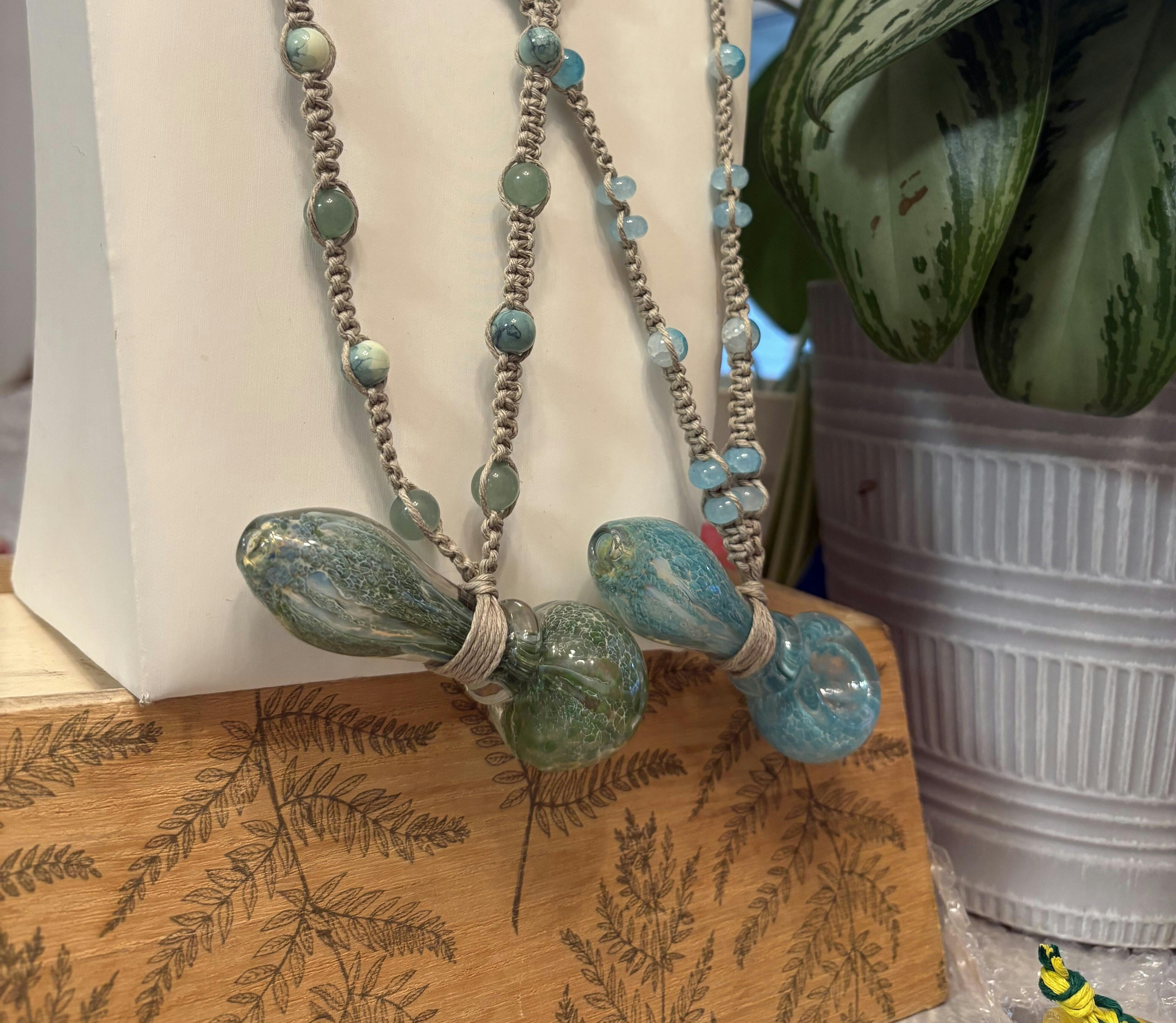 Handmade by Sarah Beth - Glass Spoon w/Hemp - Assorted Colors