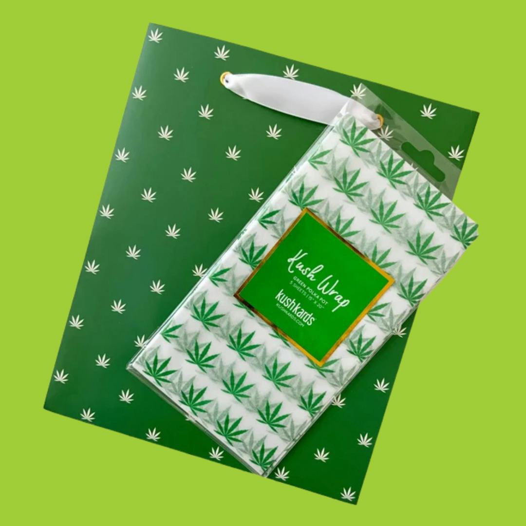 Kush Kards - Gift Bag - Green/White