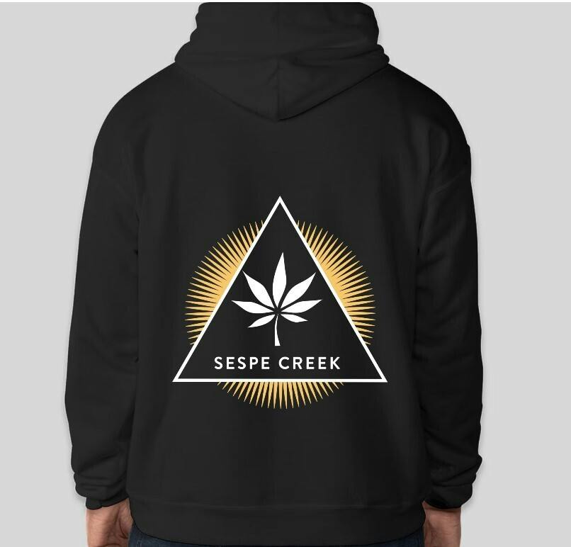 BLACK SESPE ZIP HOODIE - SMALL