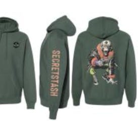 Secret Stash - Hoodie - Green - Large