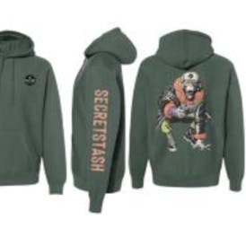 Secret Stash - Hoodie - Green - XL