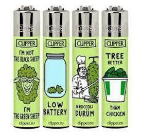 Clipper Reusable Butane Lighter - Greens