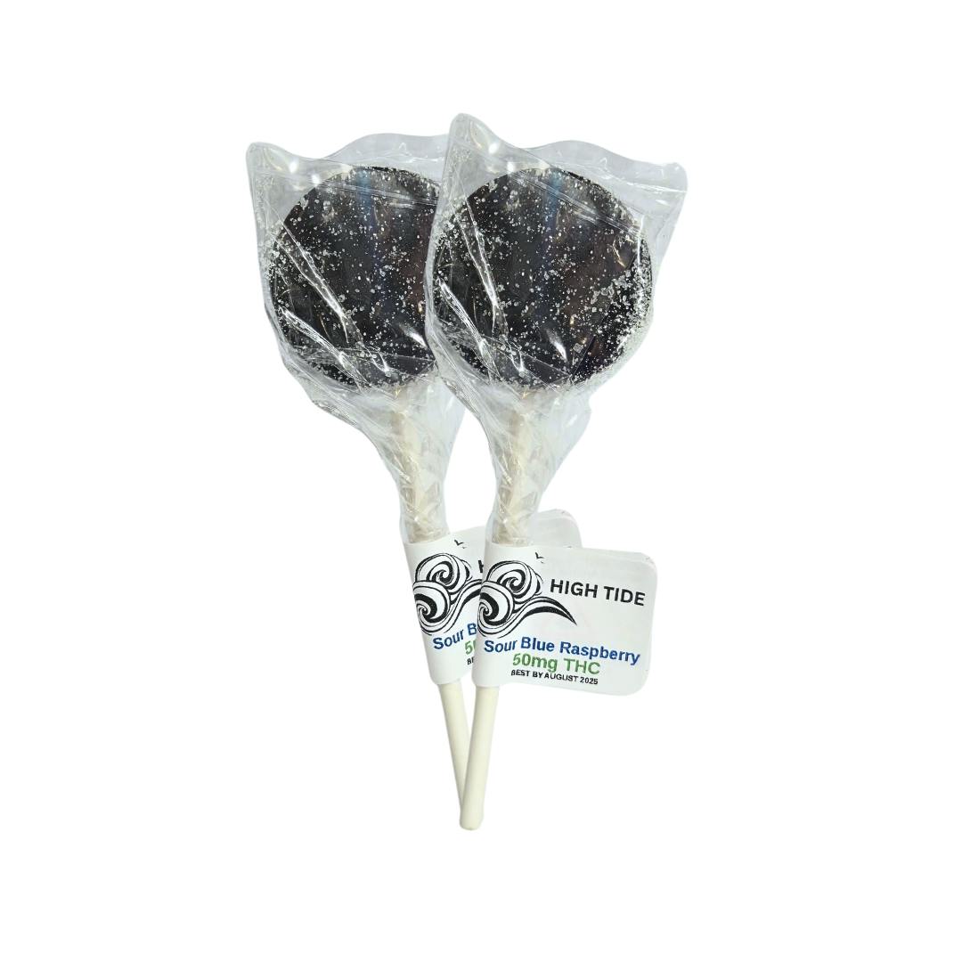 High Tide - Lollipop - Sour Blue Raspberry - 50 mg
