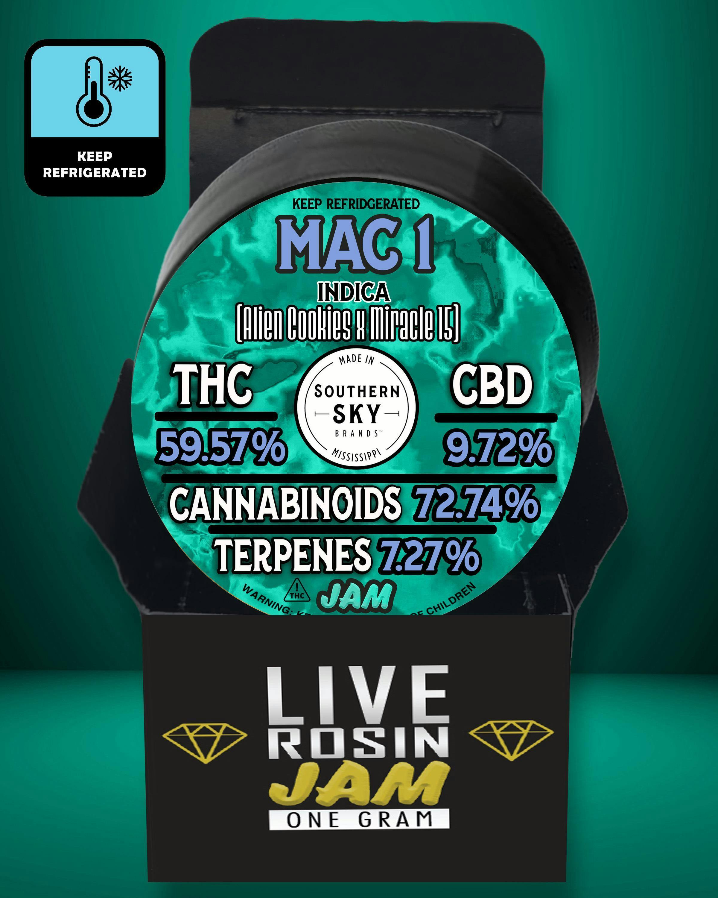 Southern Sky | 1g | MAC 1 | Live Rosin Jam