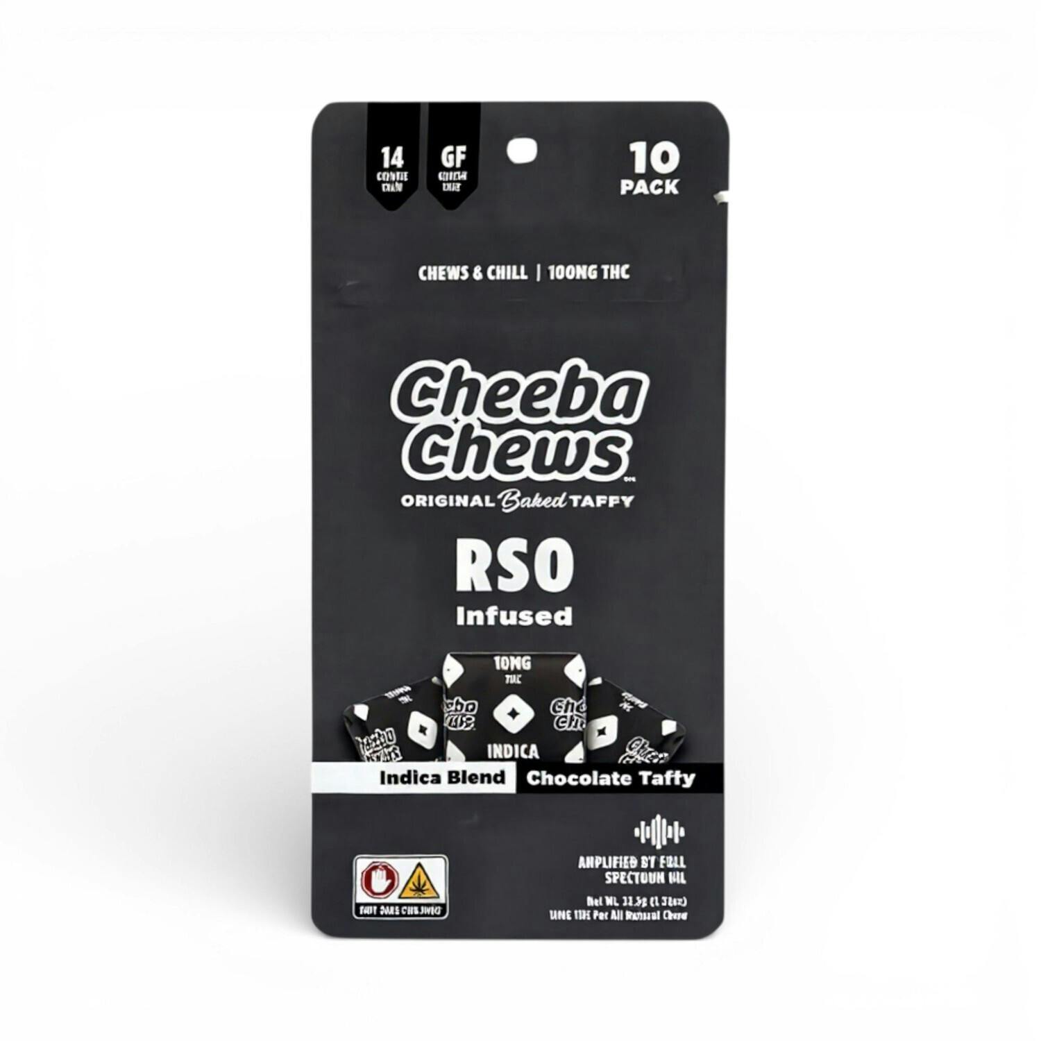 Cheeba Chews | 100mg | Indica Chocolate | RSO Taffy | 10pk