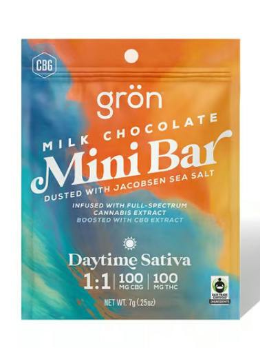Gron Mini Bar 1:1 Milk Chocolate w/ Sea Salt - Daytime Sativa