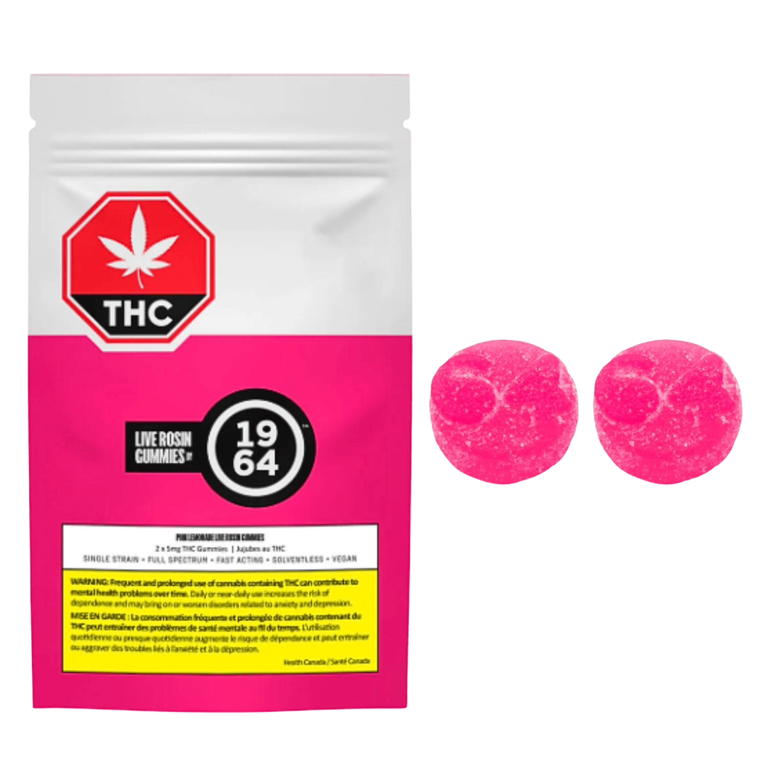 1964 - PINK LEMONADE LIVE ROSIN GUMMIES (PNK KUSH)