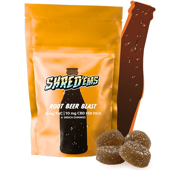 Shred'Ems Pop! - Root Beer Blast Gummies - Indica 18G