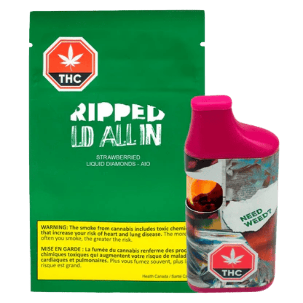 RIPPED - STRAWBERRIED LIQUID DIAMONDS AIO DISPOSABLE PEN