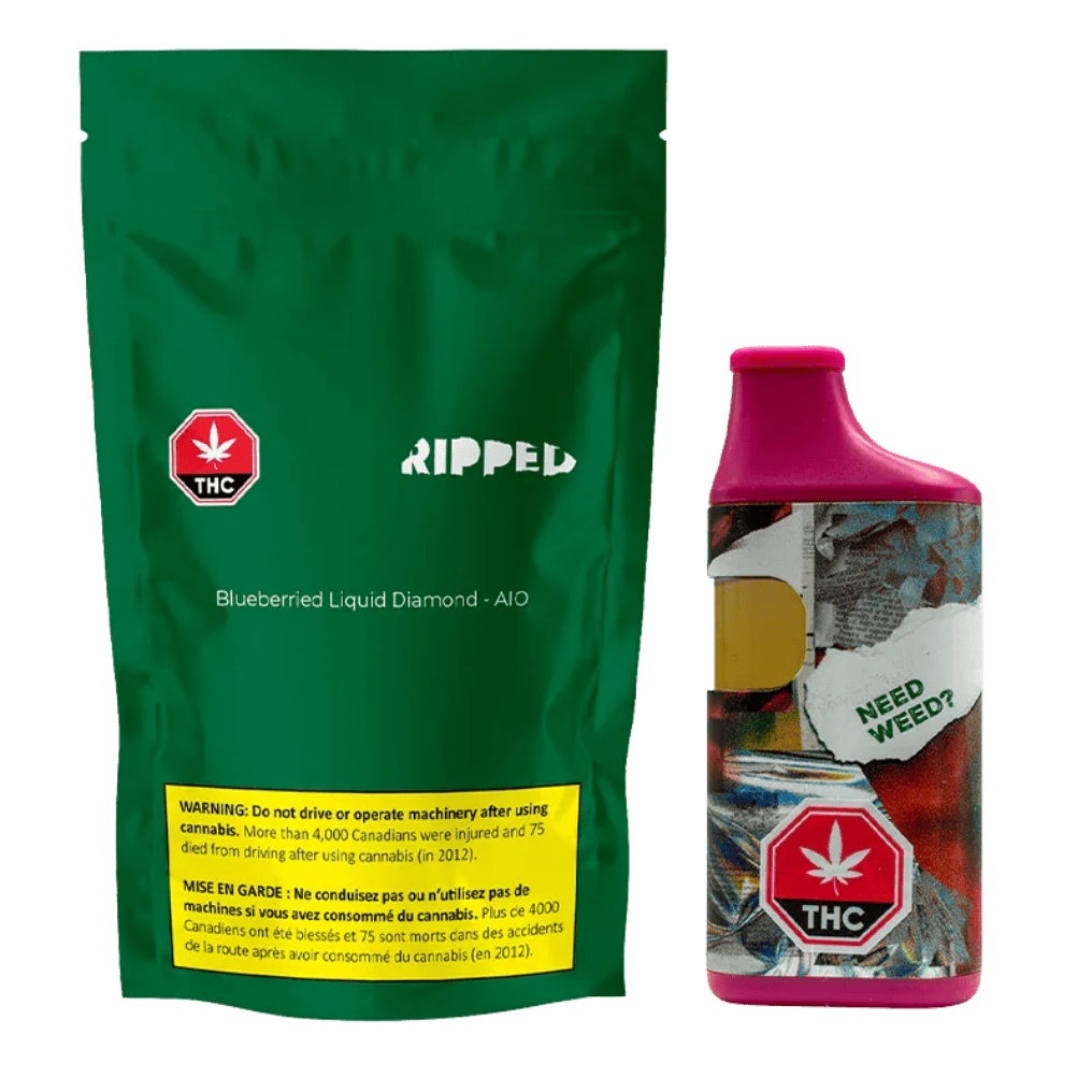 RIPPED - BLUEBERRIED LIQUID DIAMONDS AIO DISPOSABLE PEN