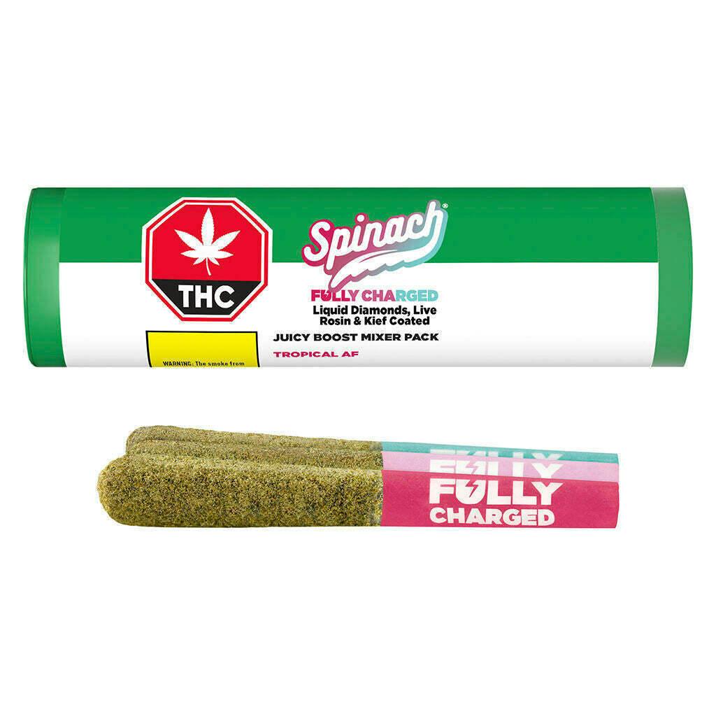 SPINACH - FULLY CHARGED JUICY BOOST MIXER PACK INFUSED PRE-ROLLS (VARIETY PACK) 3 x 0.5G