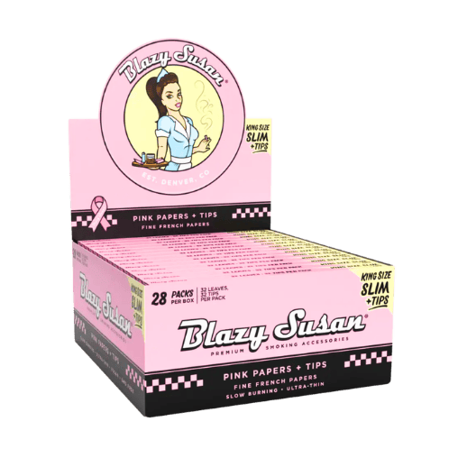 Blazy Susan Pink KSS Rolling Papers + Tips