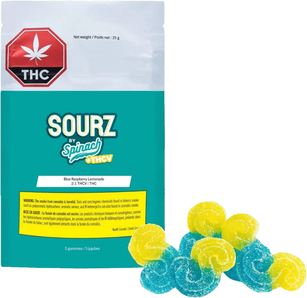 SOURZ BY SPINACH - FULLY BLASTED BLUE RASPBERRY LEMONADE LRE CHEWS (10 PACK)