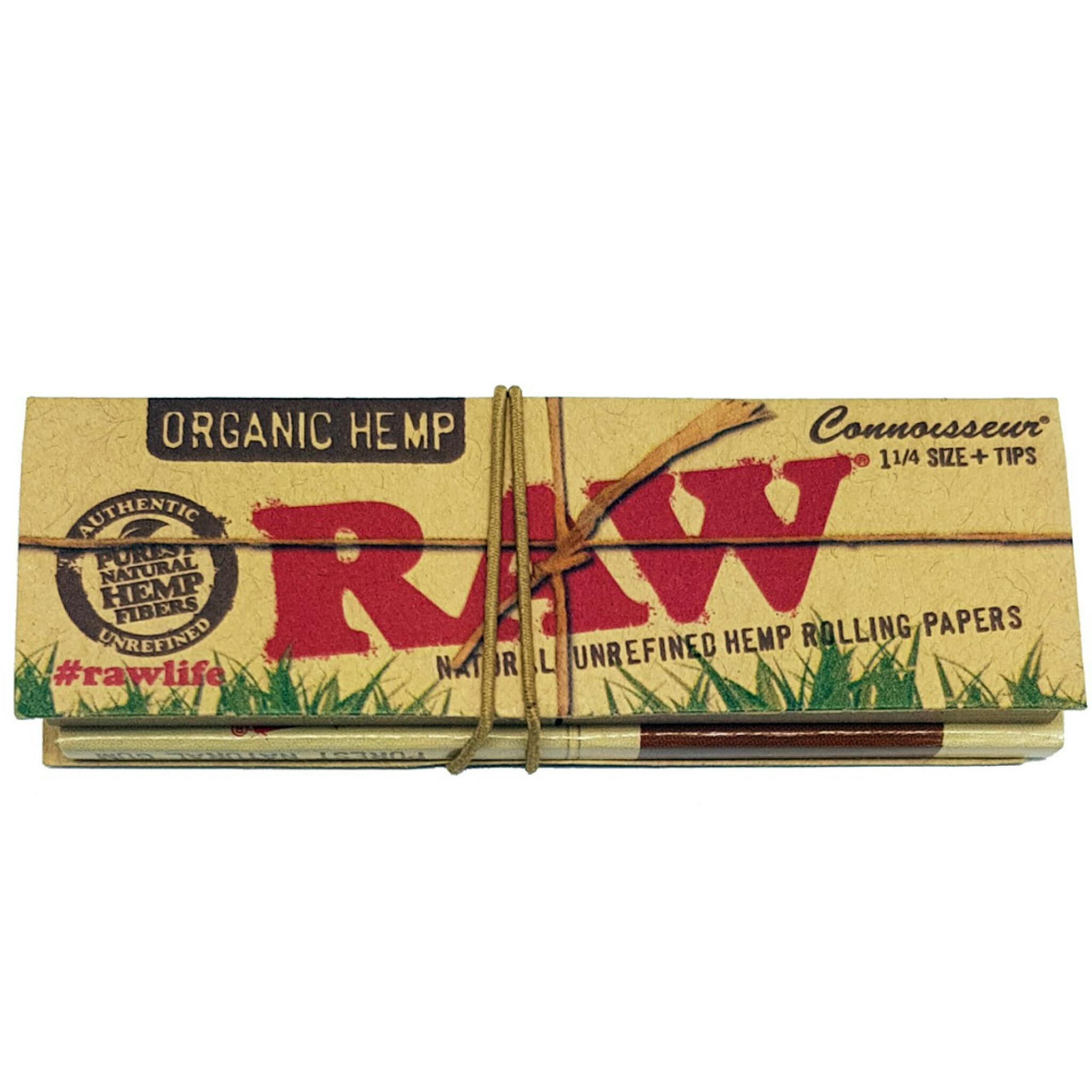 Raw 1¼" Organic Unbleached Connoisseur Papers with Tips