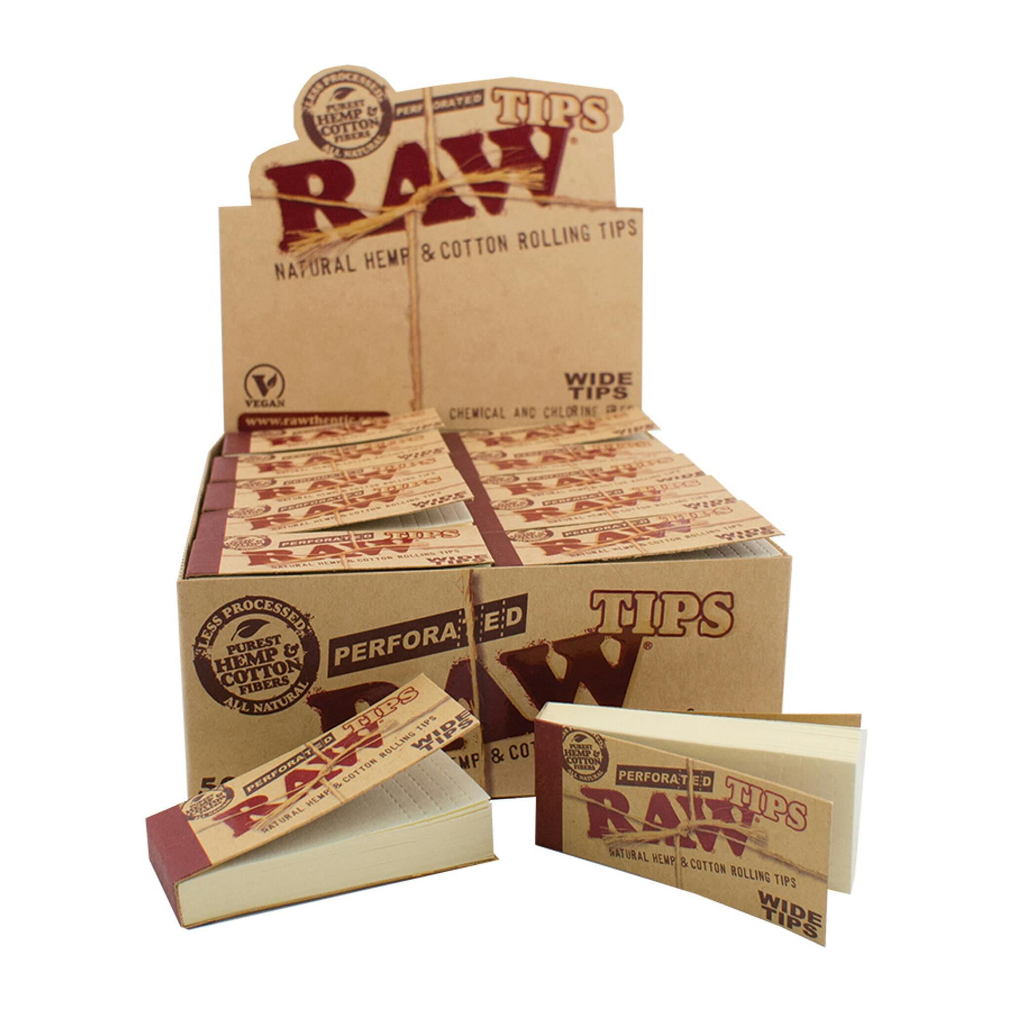 Raw Wide Perforated Rolling Tips