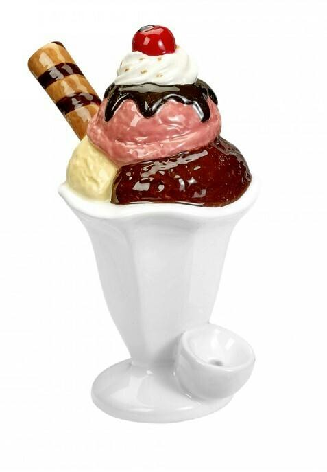 Ceramic Ice Cream Sundae Pipe