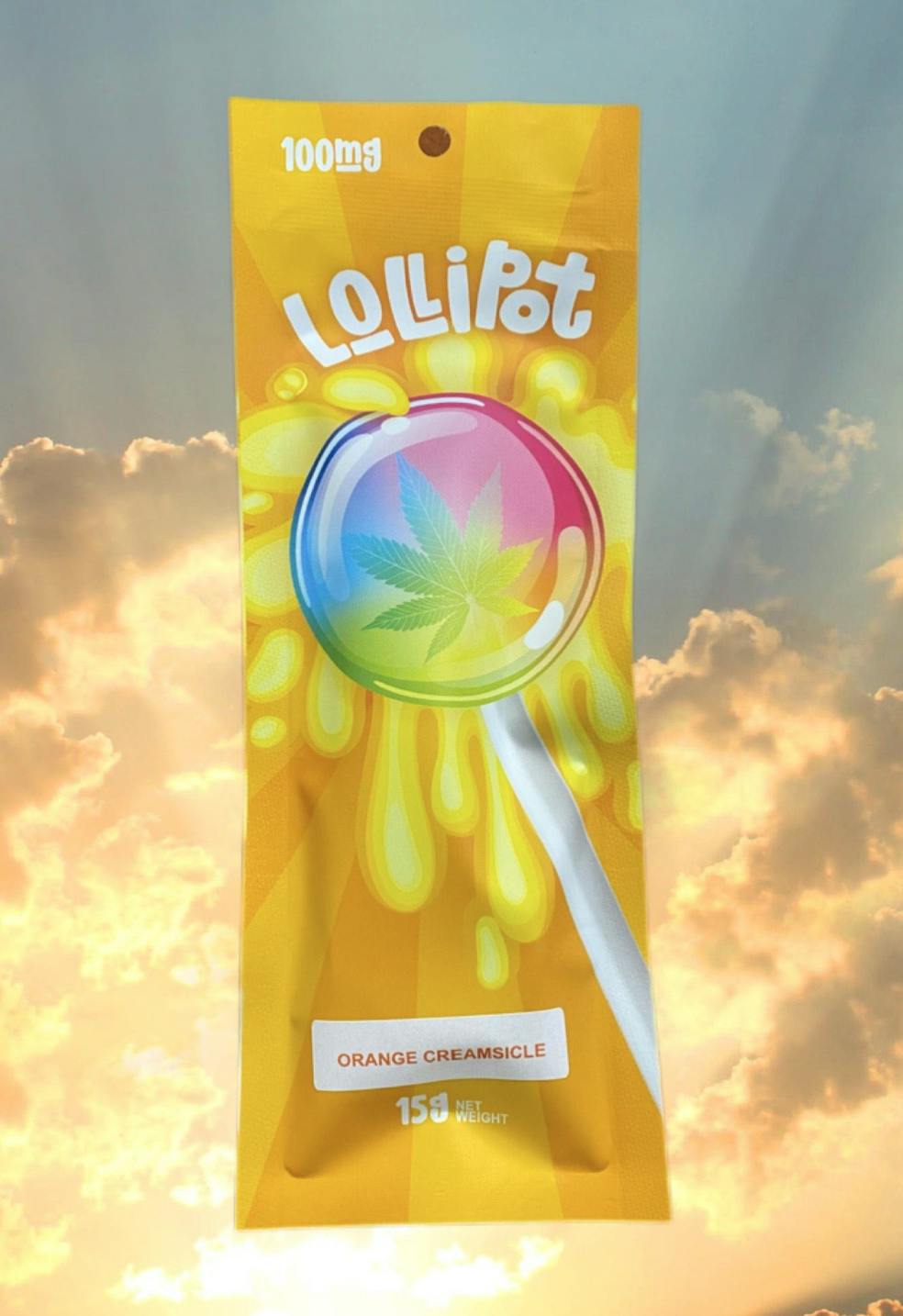 H66 Edibles -Lollipot Orange Creamsicle 100mg