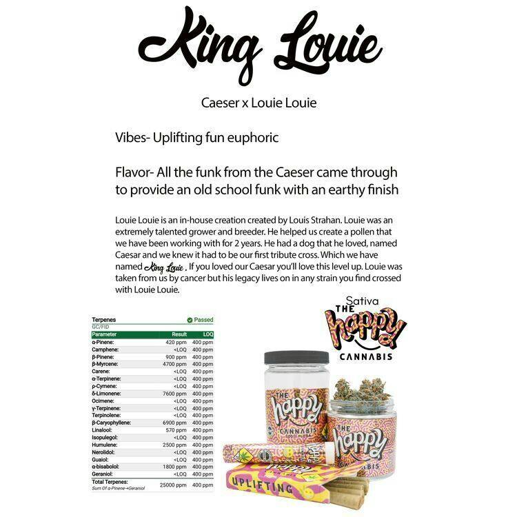 Happy Cannabis | Flower Pre-Rolls | King Louie | [1g total] 2pk DOH