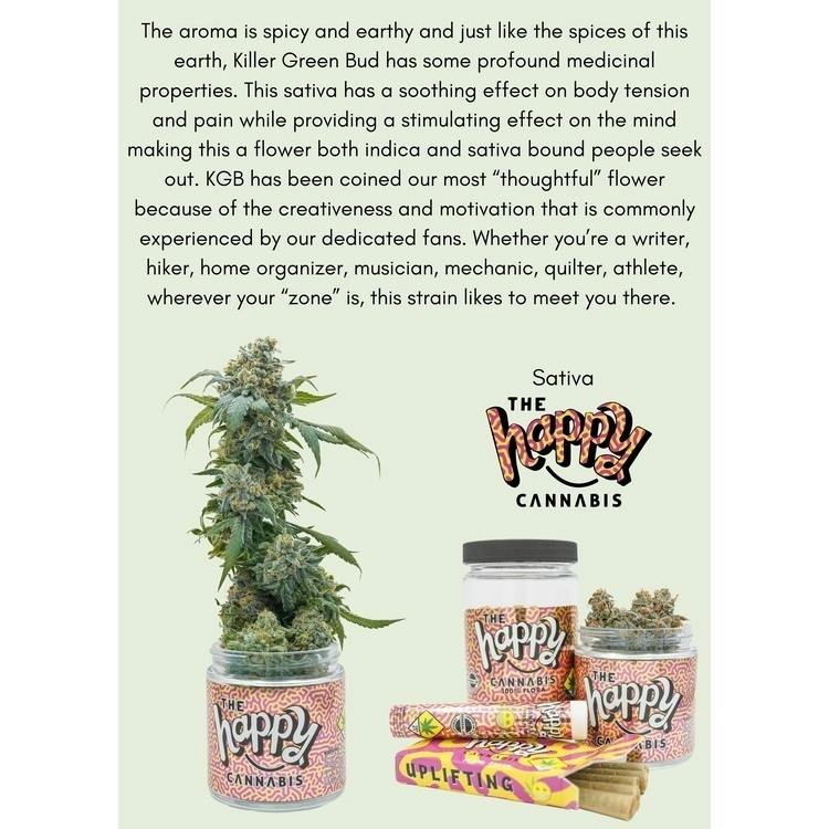 Happy Cannabis | Flower Pre-Roll | Killer Green Bud | [1g total] 2pk DOH