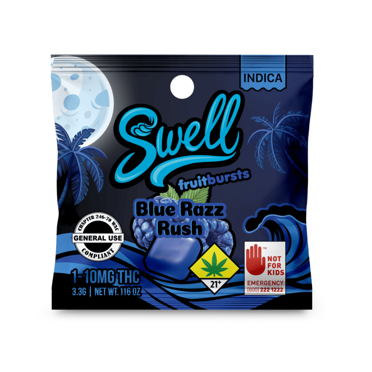 Swell | Single Fruit Burst | Blue Razz Rush | Indica | [10mg]