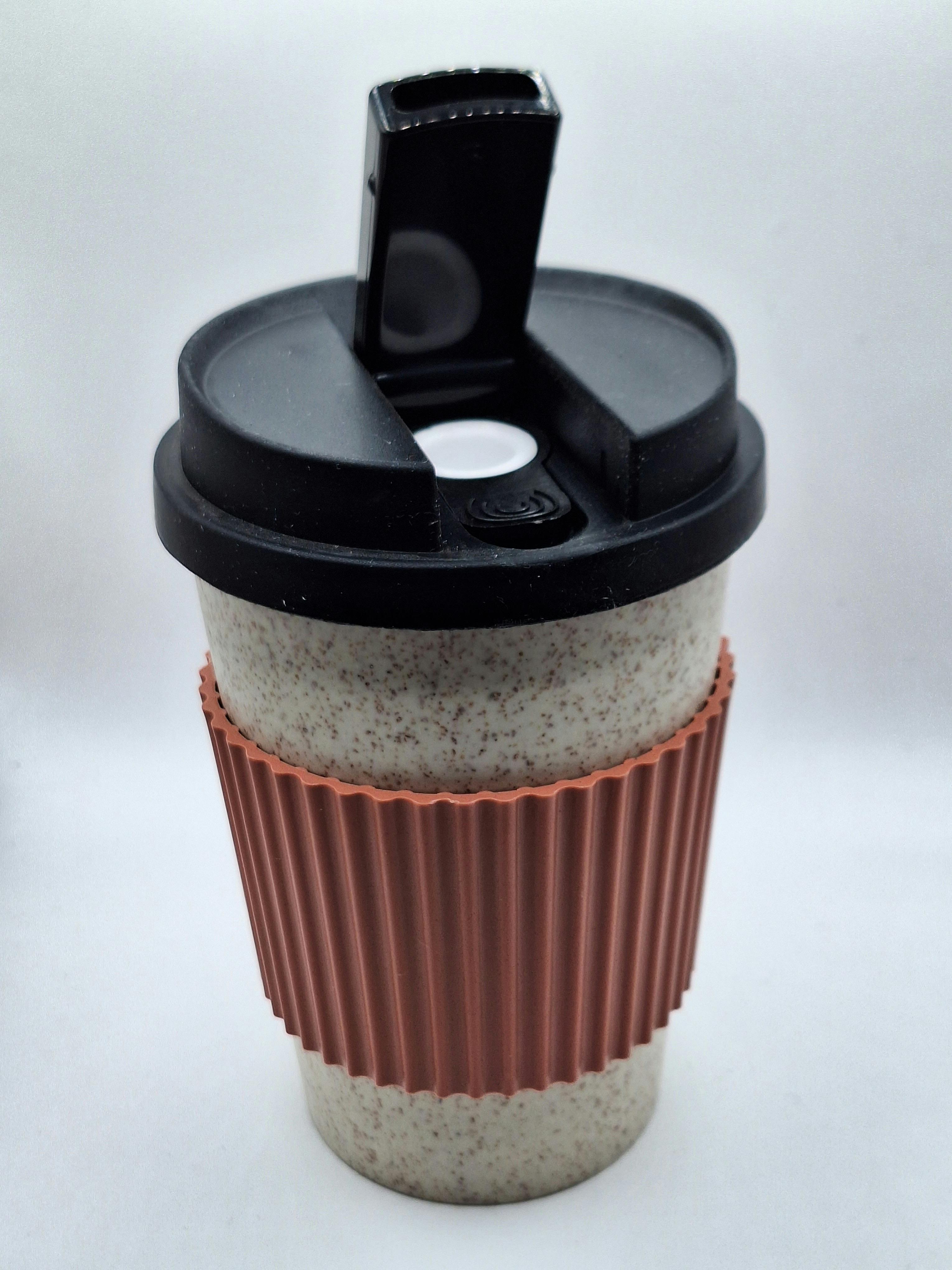 To Go "Coffee Cup" Bubbler Combo w/ Orange wrap