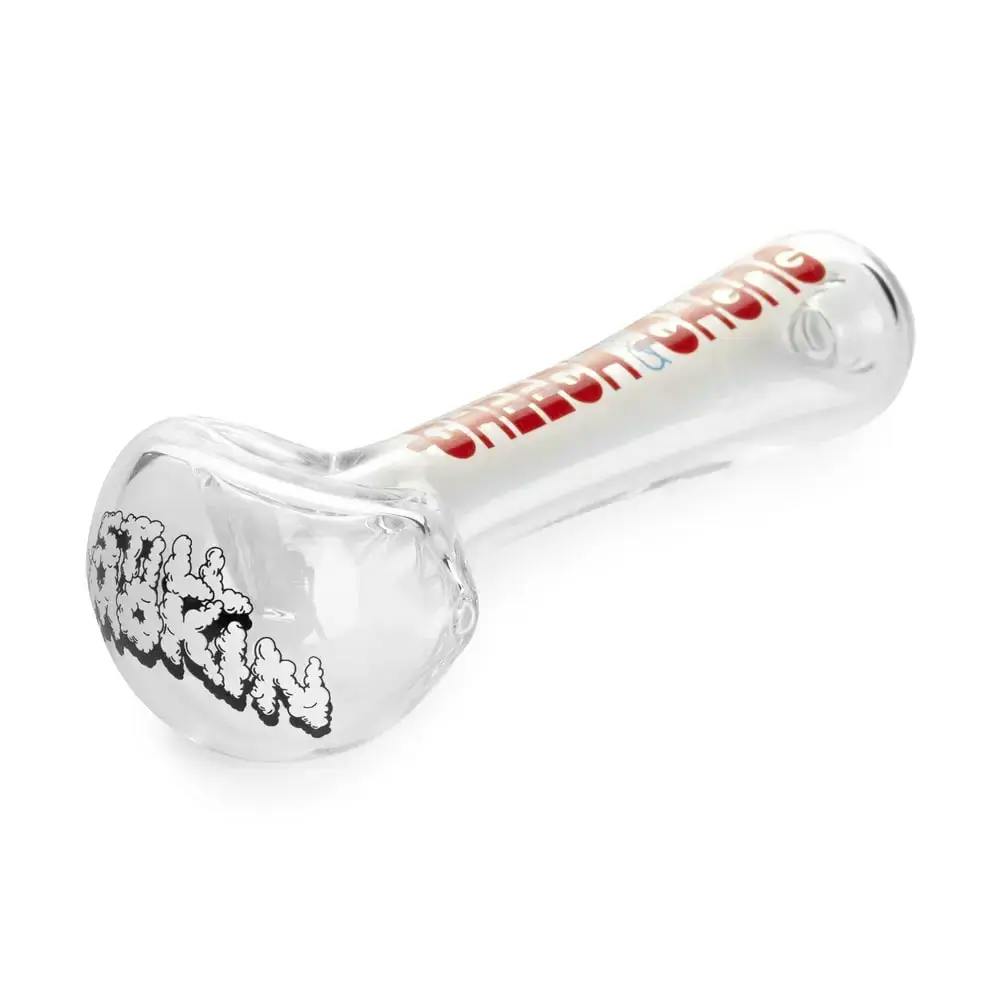 Cheech & Chong Glass 4.5" Still Smokin Hand Pipe W/Ash Catcher Mouthpiece