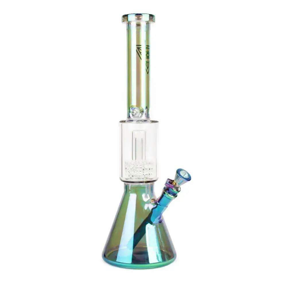 Red Eye Tek 16" Tall Metallic Terminator Finish Dual Chamber Beaker Tube W/Matrix Perc