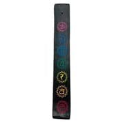 Seven Chakras - Black and Rainbow - Incense Burner