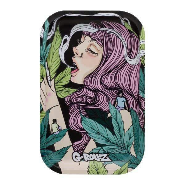 G-Rollz - 'Colossal Dream' Black Metal Rolling Tray - Medium