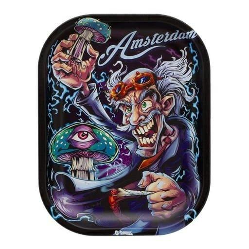 G-Rollz - Amsterdam Mad Scientist Metal Rolling Tray - Small