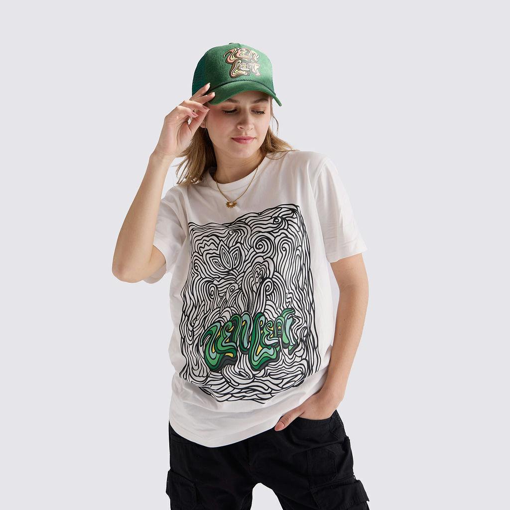 Zen Leaf White Dylan T-Shirt M