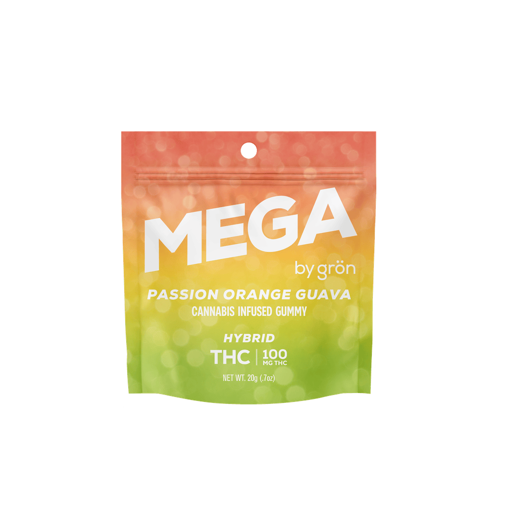 Gron Mega Pearl Passion Orange Guava Gummy 100mg [2pk] Candy
