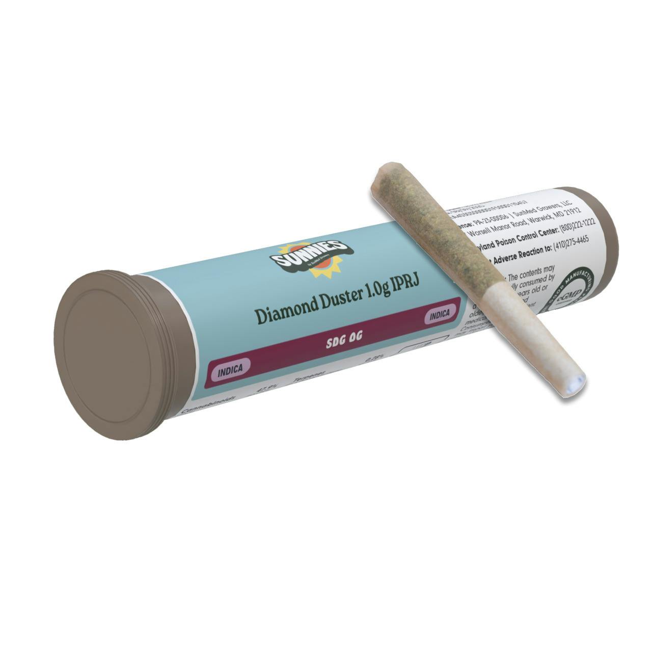 SunMed .5g Single Diamond Dust Infused Preroll - SDG OG at Cookies Baltimore Cannabis Dispensary