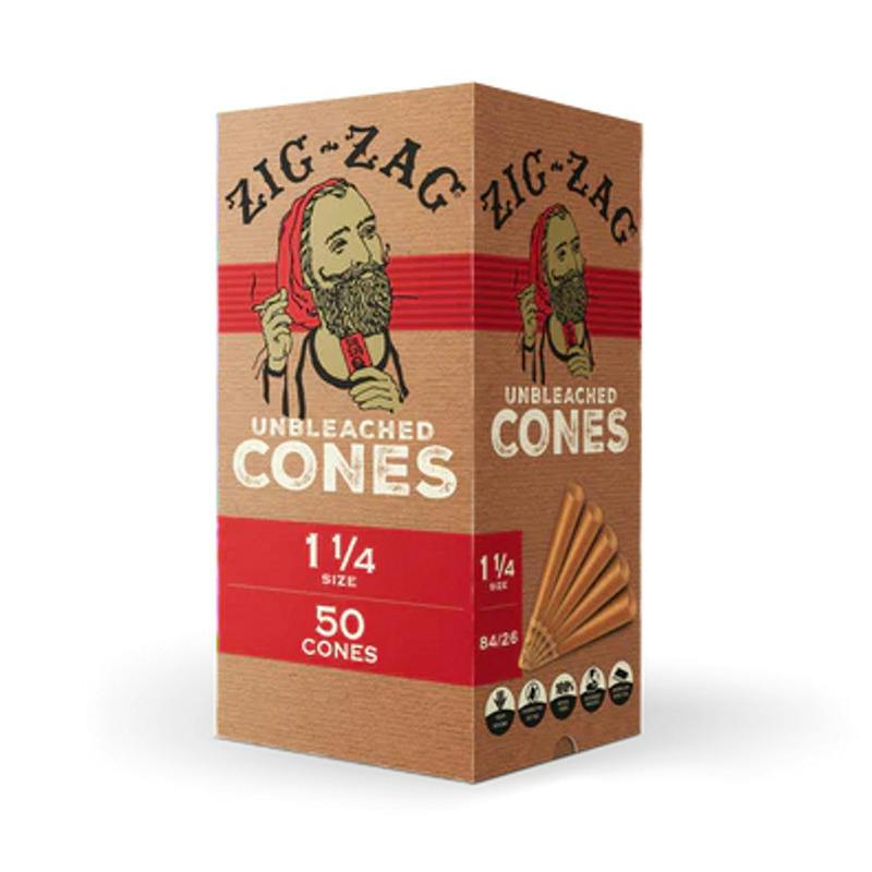 ZIGZAG Unbleached cones - 50ct.