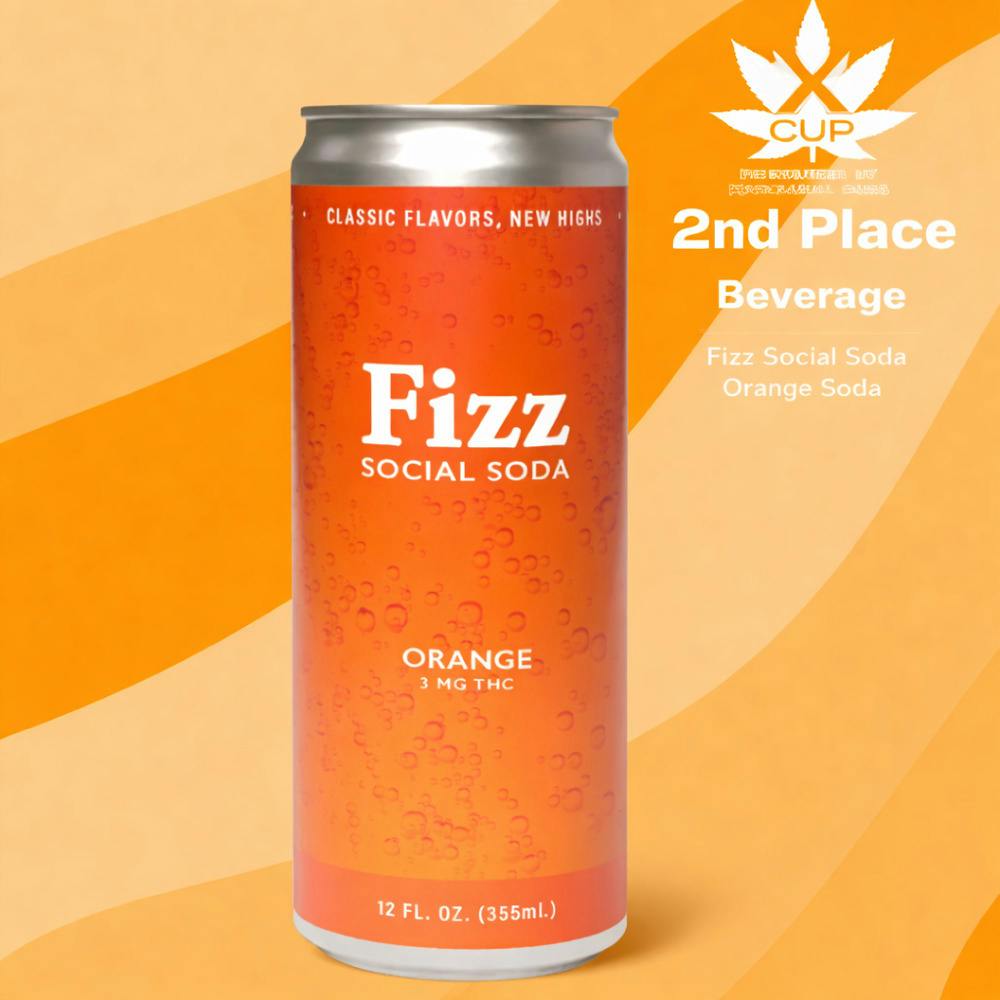 Fizz - Hemp Derived Orange Social Soda 12oz (3mg) at Fine Fettle - Waterbury Dispensary
