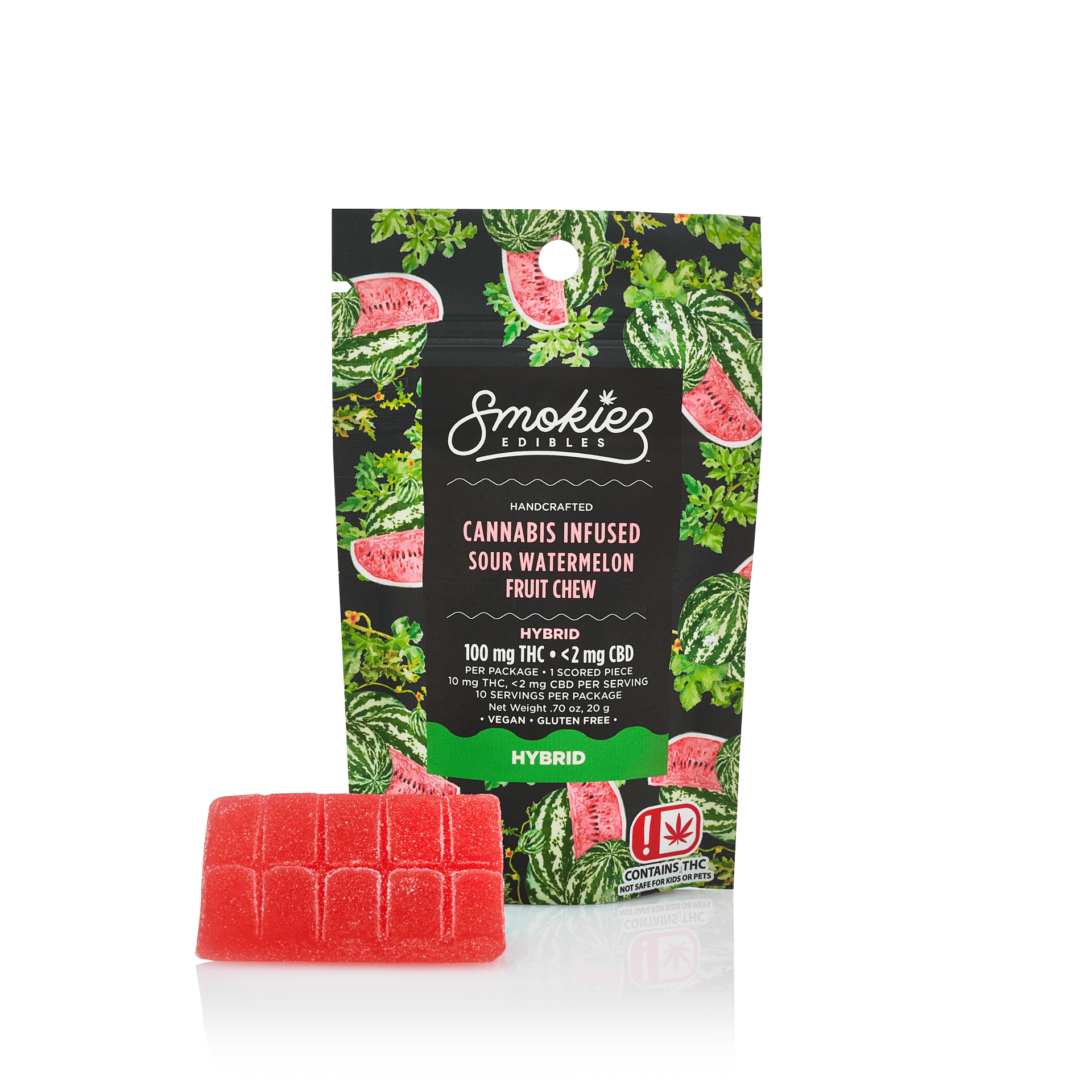 Sweet Watermelon Single Scored 100mg Gummie