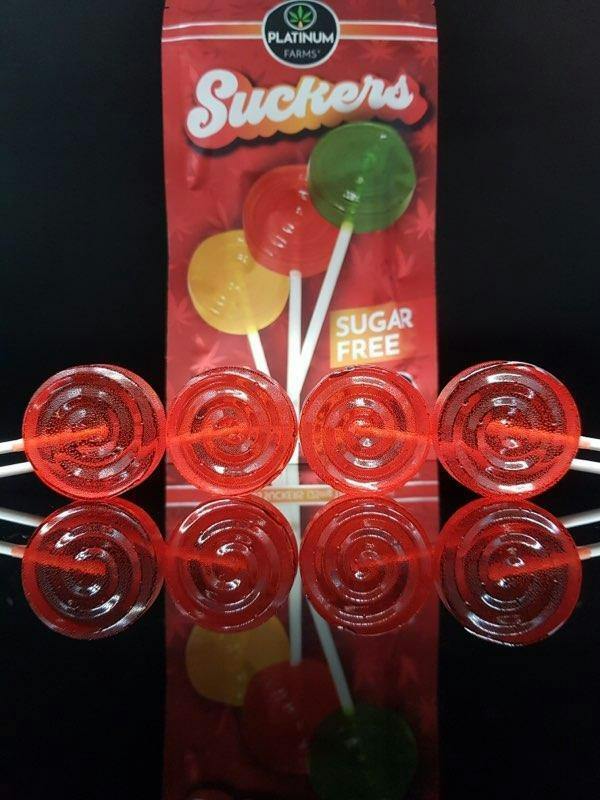 Strawberry 25mg Sugar Free Suckers 4pk