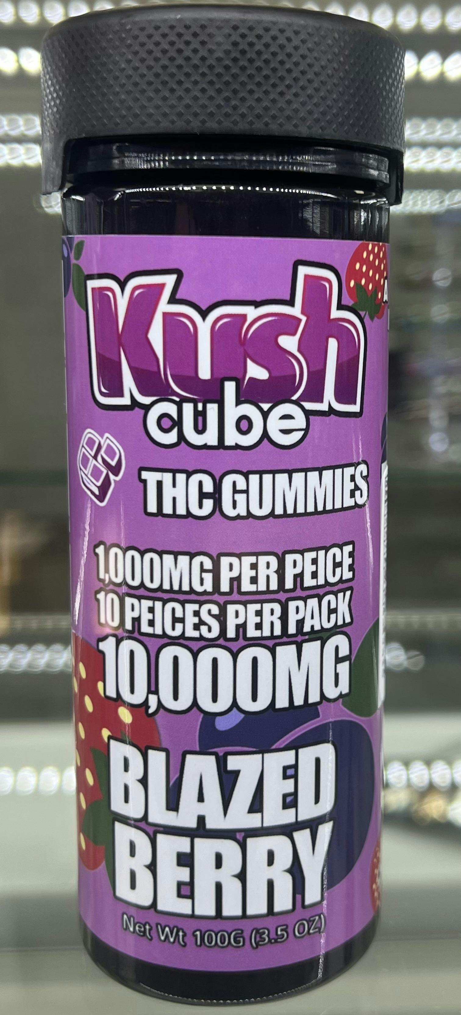 Kush Cubes Blazed Berry 10,000mg Gummies 10pk