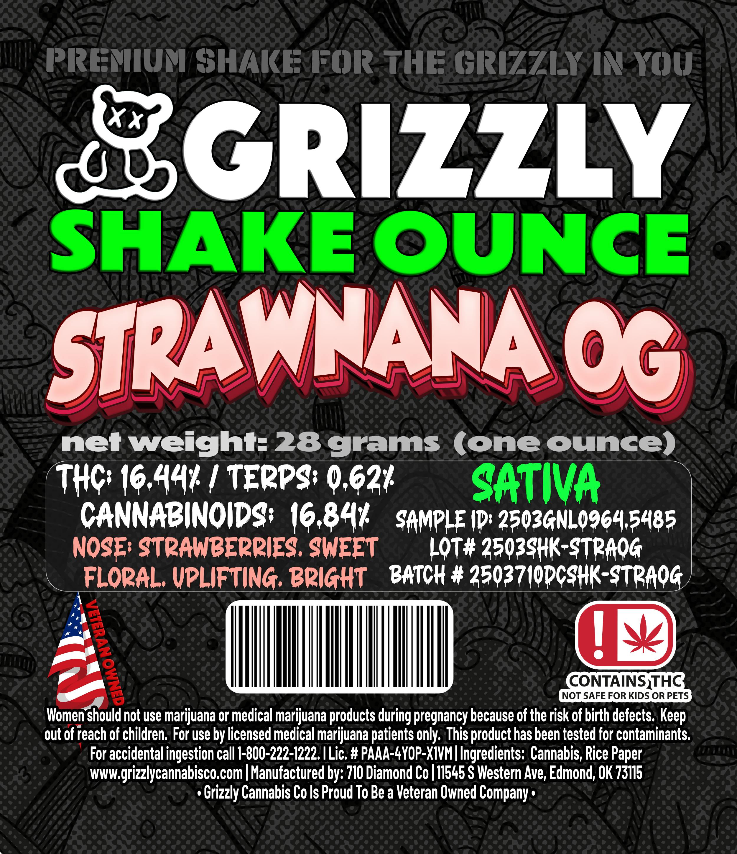 Grizzly Starlight Express Shake Oz (H)(SOLD AS OZ ONLY)