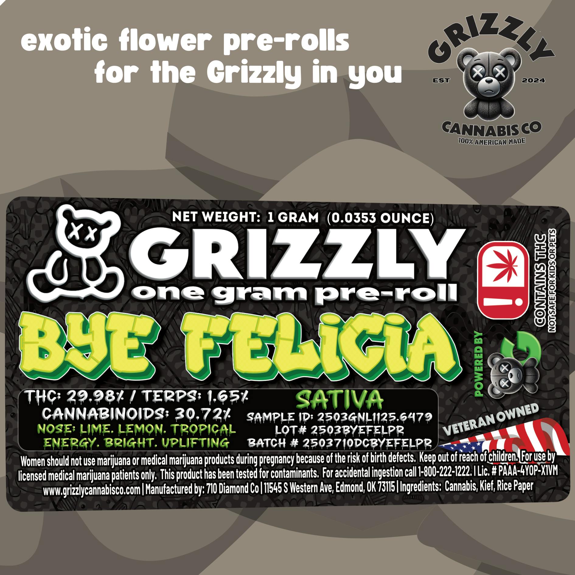 Bye Felicia 1g Preroll (S)