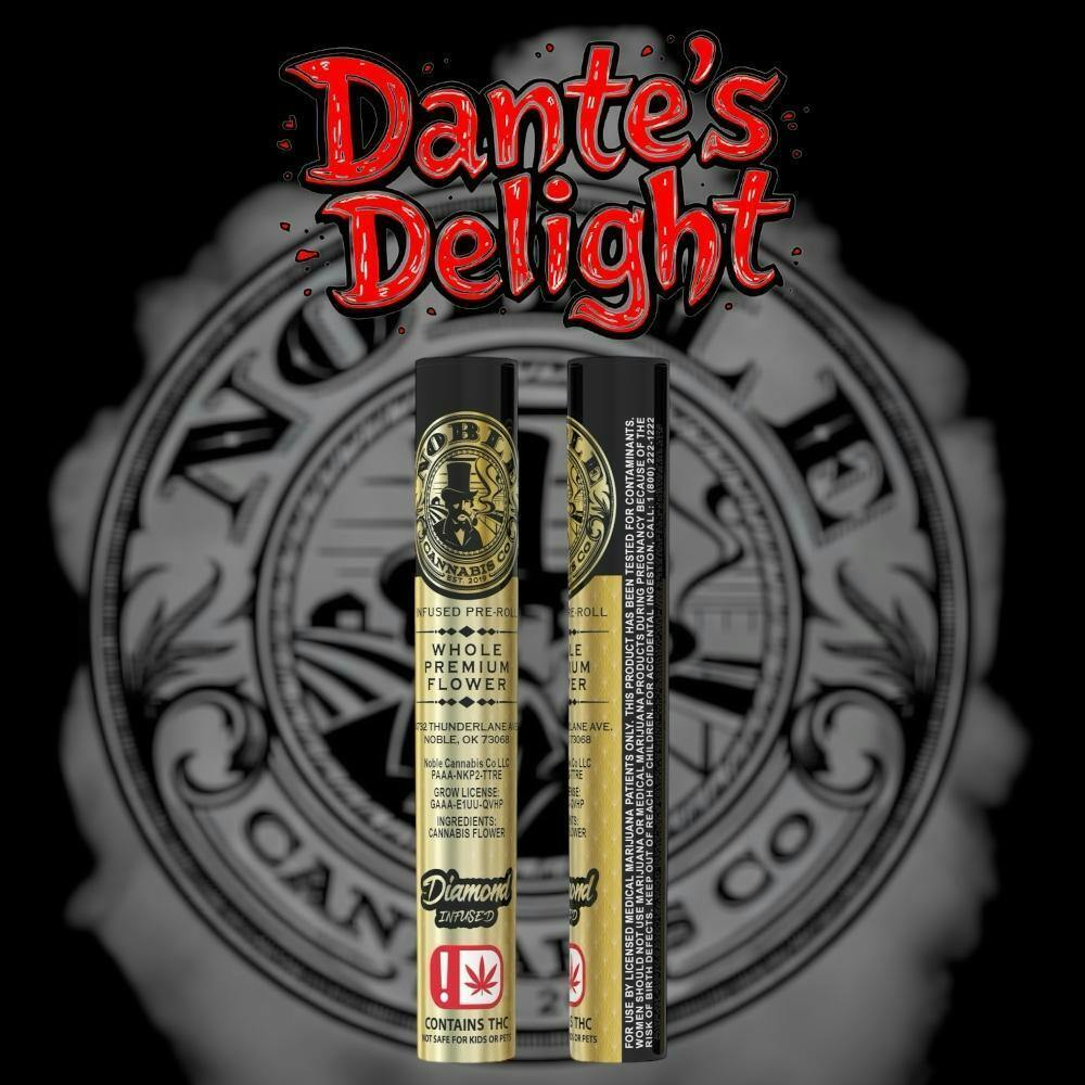 Dante's Delight 1g Diamond Infused Pre Roll (I)
