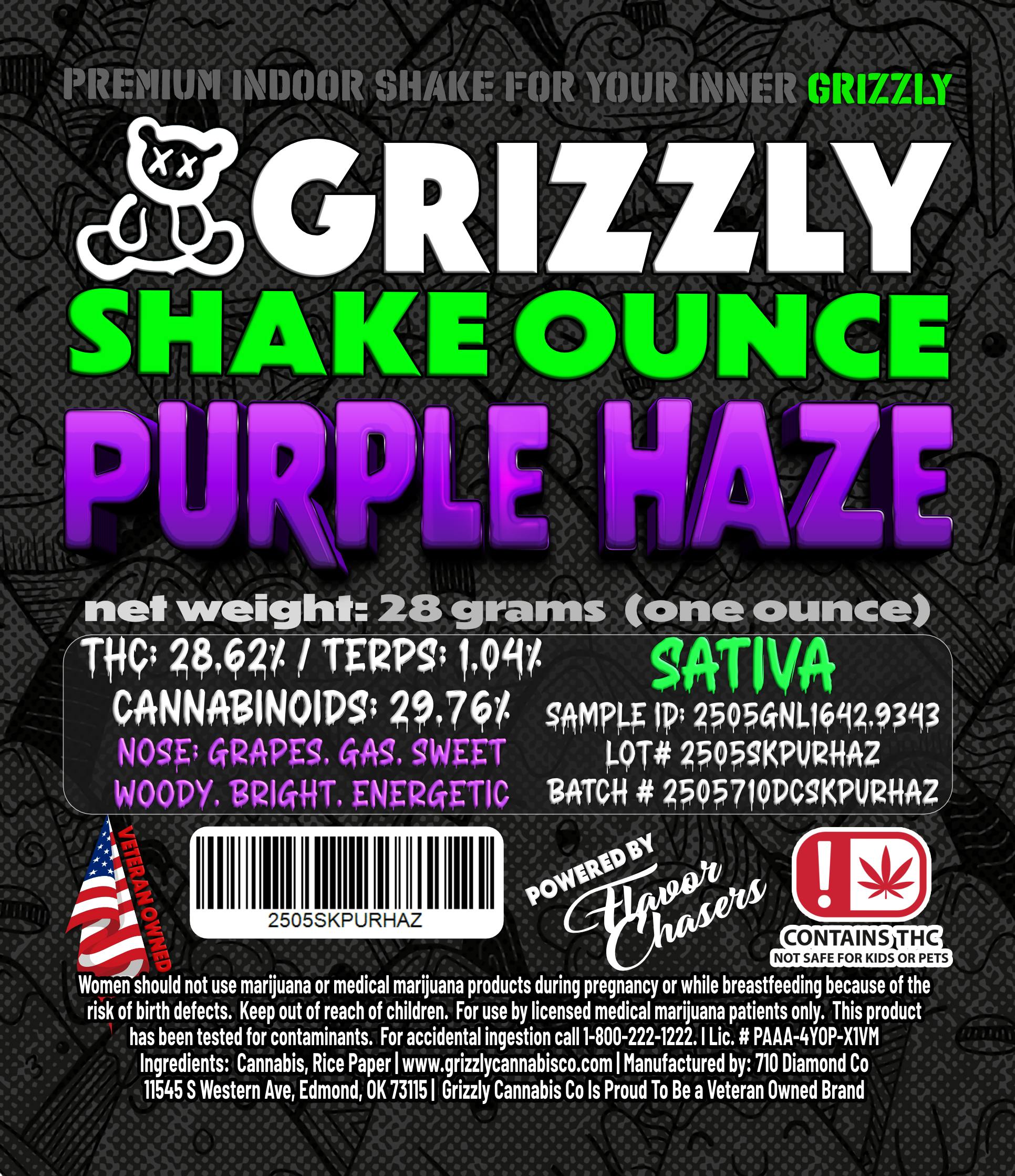 Purple Haze Shake Oz (S)(SOLD AS OZ ONLY)